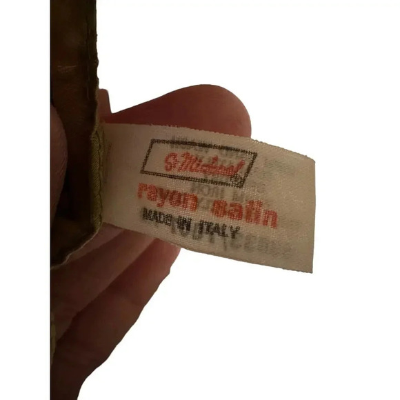 Sr Michaud Red & Gold Paisley Pattern Rayon Satin Made In Italy Table Runners - Picture 3 of 6